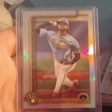 Topps 2025 Chrome Freddy Peralta Refractor #95 Milwaukee Brewers MLB Card