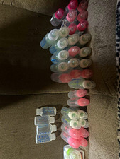 Dr. Brown s Baby Bottle Nipples Parts Lot w/ Caps/Rings, Container, Colors