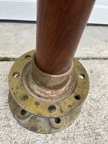 Industrial Steam Punk Wooden Metal Base Stool - Picture 3 of 7