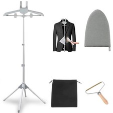 Grey Adjustable Portable Handheld Garment Steamer Clothes Hanger Rack Stand