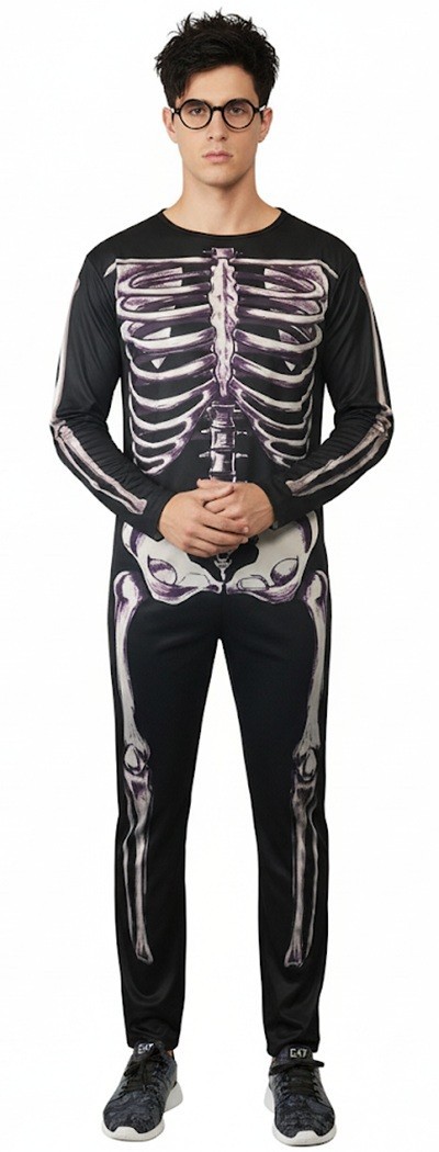 Donnie Darko Skeleton Suit Adult Costume - Halloween Fancy Dress Jumpsuit