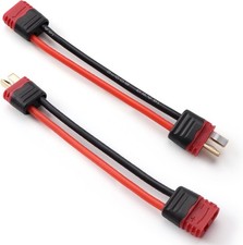 2PCS Non-Slip T-Plug Male to Female Adapter for RC Lipo Battery