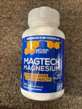 Natural Stacks MagTech Magnesium - 90 Vegan Capsules - Exp 4/27