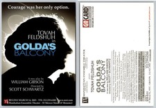 Continental Golda's Balcony Play Tovah Feldshuh Golda Meir Manhattan Postcard