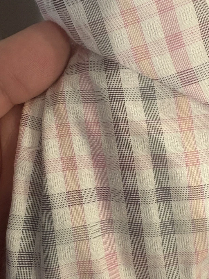 Vestido sin mangas para mujer French Connection a cuadros rosa y blanco talla mediana Foto 2 de 3