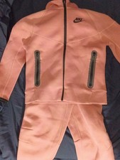 Nike Boys Pink 2-Piece tech Fleece Set Full Zip Hoodie Jogger Pants Size 7