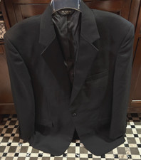Jos A Bank Black 100 Wool  Satin Trim Tuxedo Jacket Men's 44R