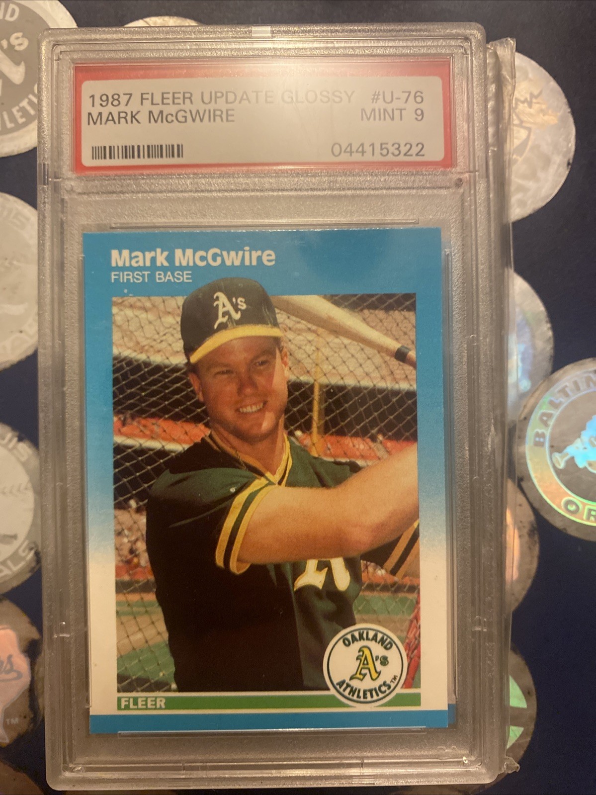 Mark Mcgwire 1987 Fleer Update Glossy Psa 9