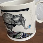 Anthropologie FLORENCE BALDUCCI Monogram E is for Elephant Whimsical Coffee Mug — photo 4