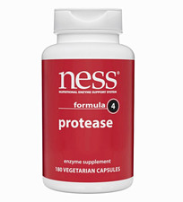 Ness Formula 4 Protease Enzyme Digestive Support 180 Vegetarian Capsules