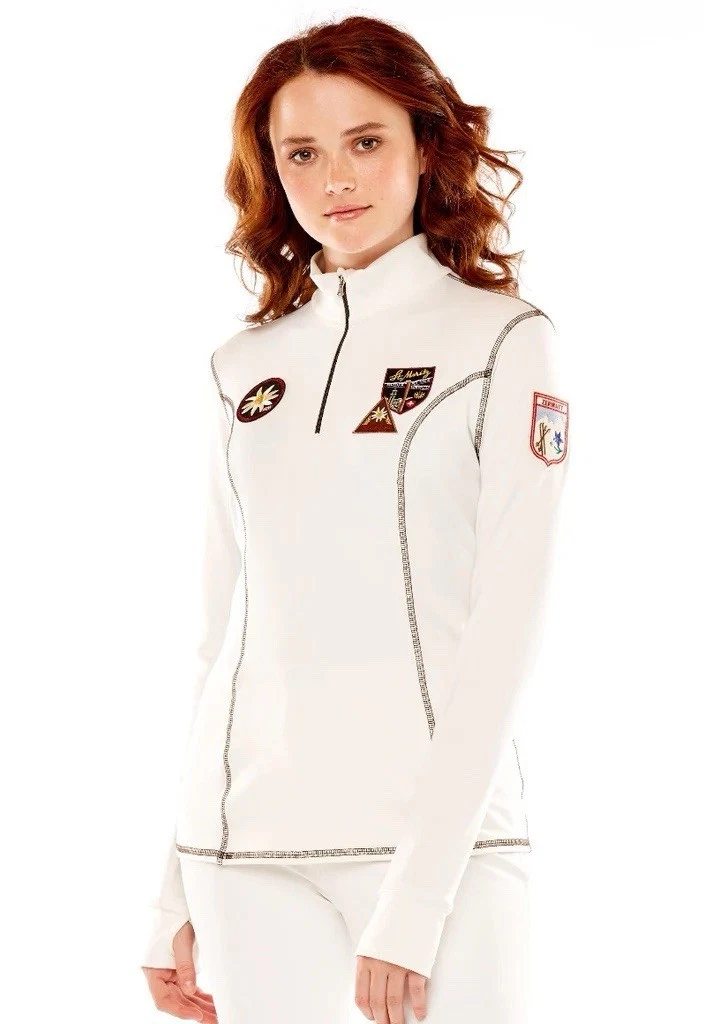 M. MILLER WOMEN'S ALPINA BASE LAYER PATCH DESIGN 1/4 ZIP TOP / Women’s Large