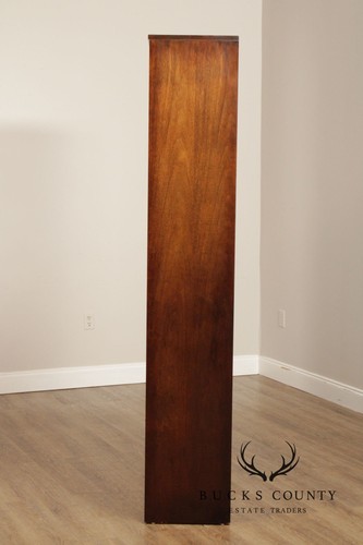 Mahogany Tall Open Bookcase With Lower Cabinet - Picture 15 of 16
