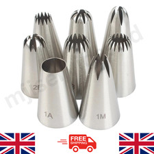 8 Pcs Large Size set Icing Piping Nozzles Tips Pastry Cake Sugarcraft Decoratin