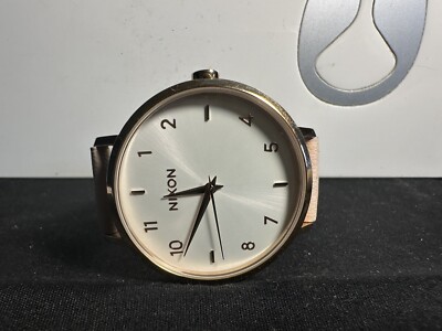 Nixon The Arrow Leather Watch Pink/Rose Gold | eBay display picture 3