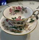 Vintage Wedgwood Charnwood Bone China Teacup And Saucer Set Floral Gold Trimmed