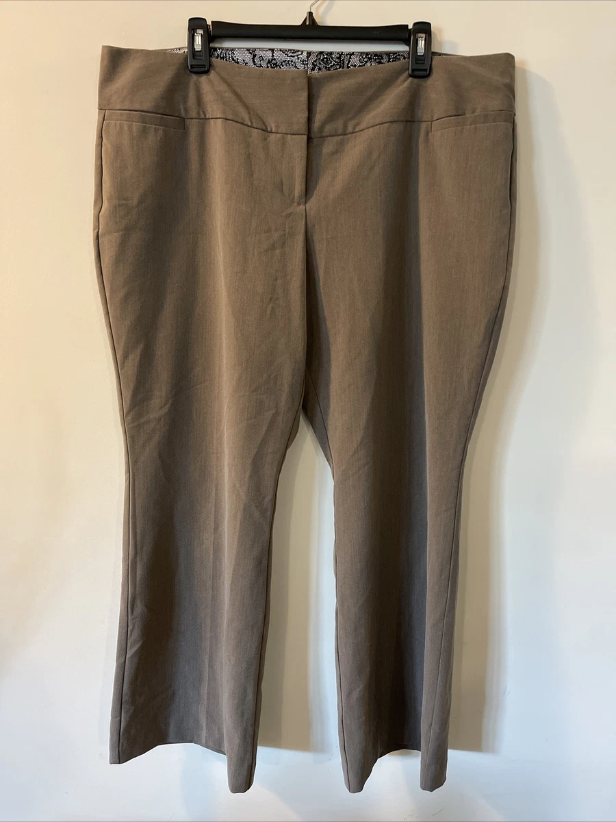 Metaphor Womens Modern Fit Bootcut Size 18 Short Brown Dress Pants! A2753