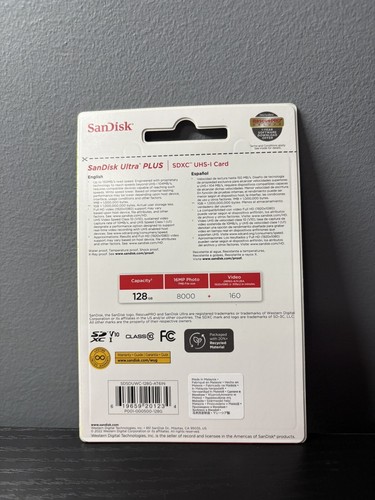 SanDisk - Ultra PLUS 128GB SDXC UHS-I Memory Card - Picture 2 of 2