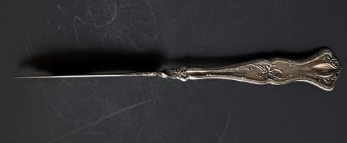 Antik 1847 Rogers Bros Grapes Master Buttermesser versilbert gedrehter Griff - Bild 4 von 6