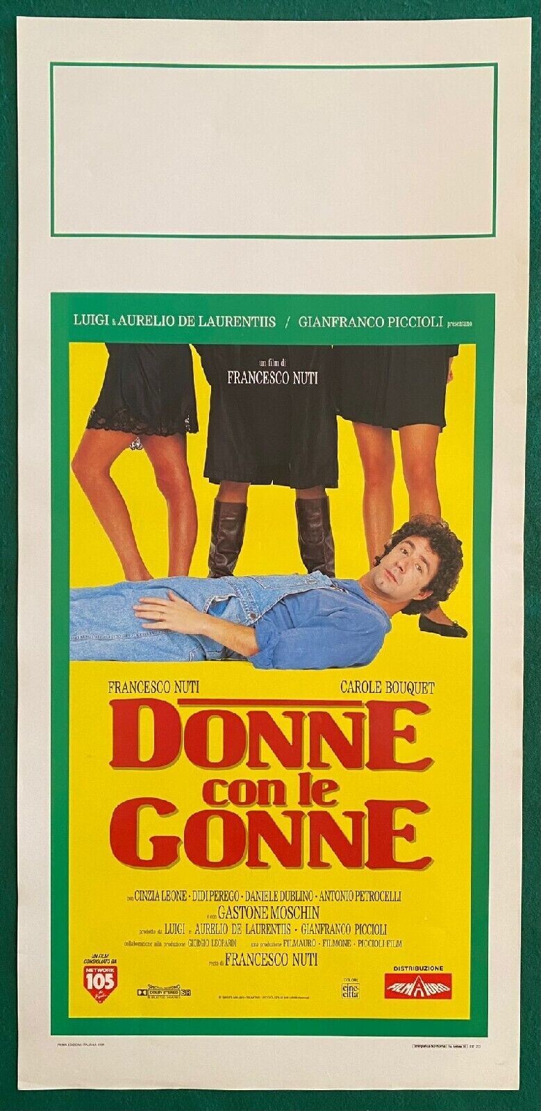 Locandina originale film Donne con le gonne (1991) - Regia di Francesco Nuti