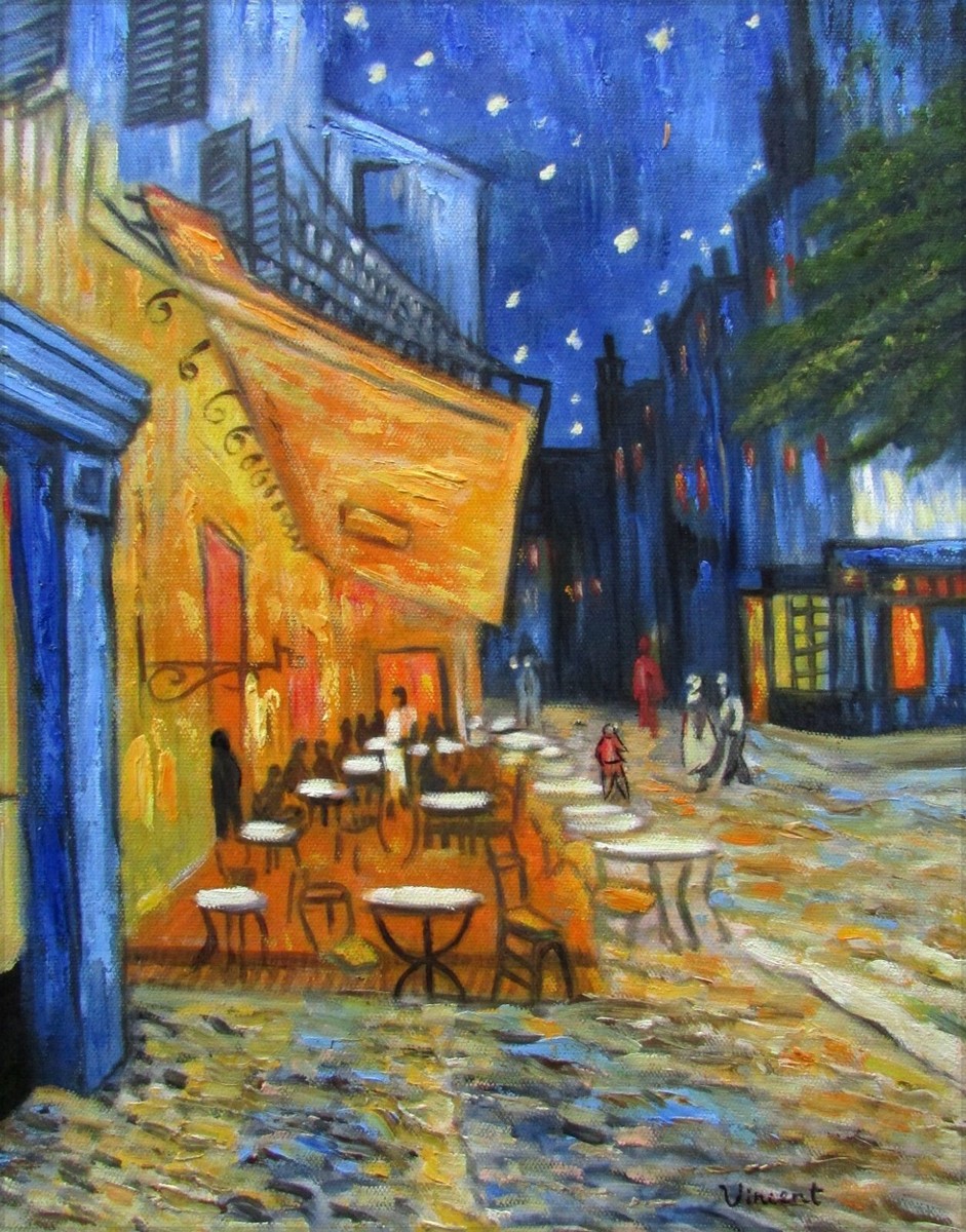 Van Gogh Cafe Terrace at Night Repro, Quality Hand Painted Oil