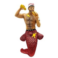 December Diamonds 55-55475 Messy Weiner Merman Ornament, 7 Inches