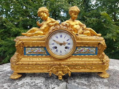 FRENCH ORMOLU c.1850s GILT BRONZE DETAILED LERGE 44x27cm MANTEL