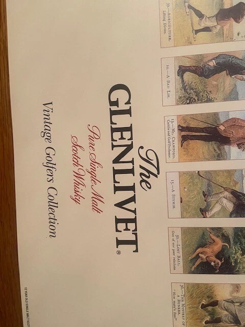 PÓSTER DE GOLF GLENLIVET DE COLECCIÓN COLECCIÓN DE GOLFISTAS TARJETAS DE TABACO Foto 2 de 4