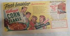 Kellogg's Cereal Ad: Winter Bird Feeder Offer ! From 1949 Size: 7.5 x 15 inches