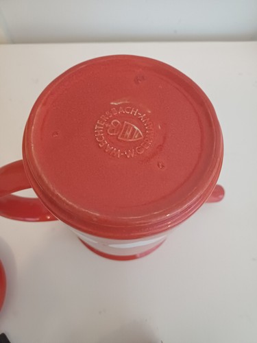 Waechtersbach West German Red Ceramic White Hearts Coffee Pot UNUESED - Picture 9 of 9