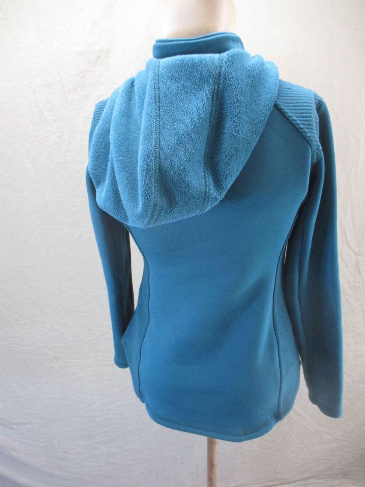 Giacca sportiva trapuntata Fila taglia XS donna teal full zip supporto colletto tasca 355