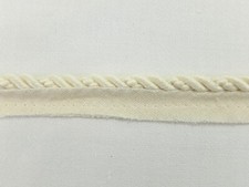 New 1/4" Decorative Twist Cord With a Sewing Lip. Ivory. 5 Yds. T-251