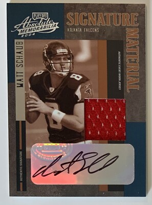 2004 Playoff Absolute Memorabilia Signature Materials Matt Schaub Rookie Auto RC