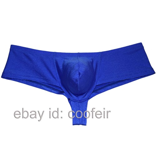 Men Shiny Butt Lift Bikini Boxers Underwear Enhance Posing Pouch Thong Trunks - Picture 11 of 16
