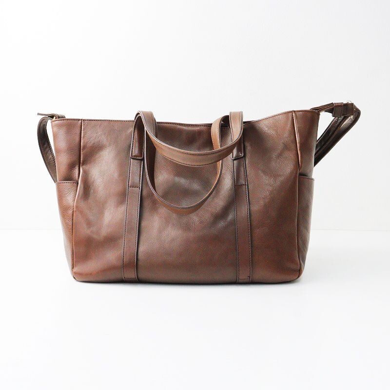 Margaret Howell 2way Tote hand Bag Shoulder Leather color
