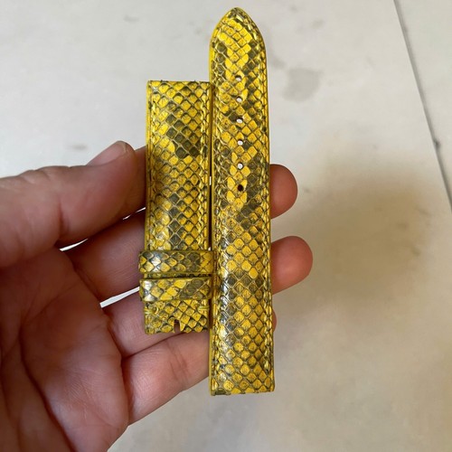 22mm/20mm Genuine Lizard leather watch strap band, leather watch strap Yellow - Picture 5 of 10