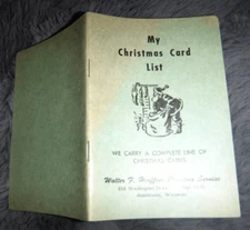 WALTER F HOEFFNER PRINTING SERVICE DIAL 8156 MANITOWOC WISCONSIN XMAS CARD BOOK