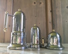 Vev Viganò Kontessa Inox 18/10 24kt Moka 6/8 tazze Caffettiera Zuccheriera 