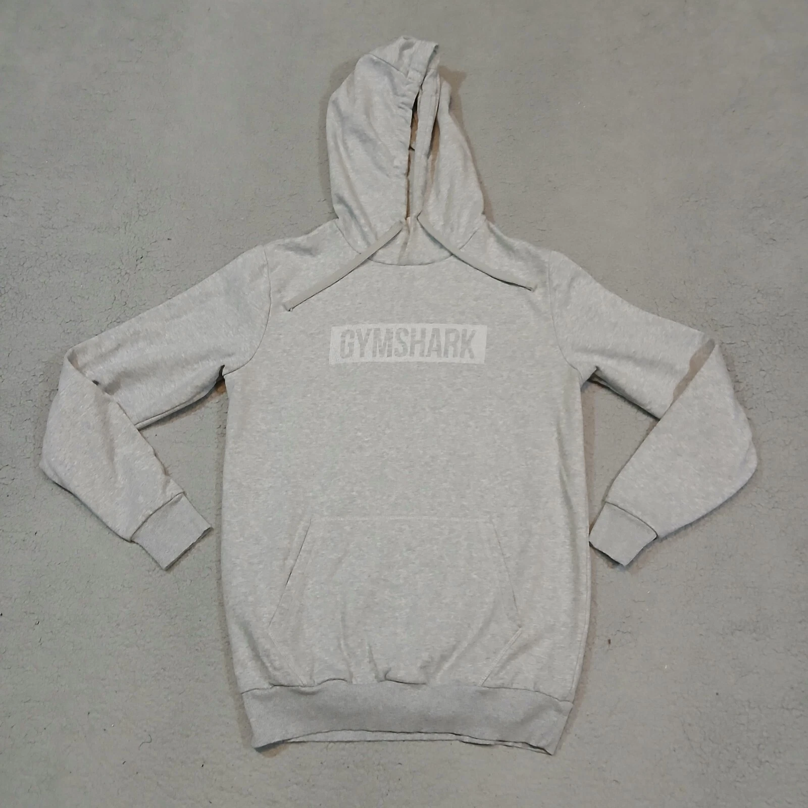 gymshark pullover block casual white logo hoodie