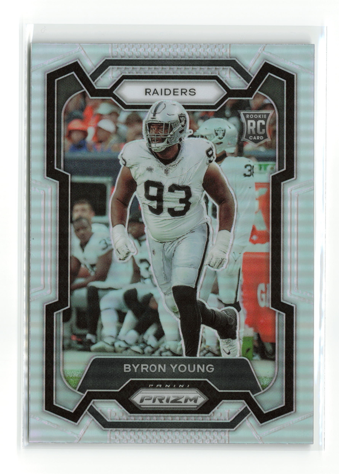 BYRON YOUNG #355 2023 PANINI PRIZM RAIDERS RC SILVER