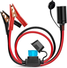 Nilight Cord Plug Socket Clamp Clip-On and Female Cigarette Lighter Adapter