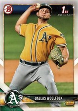2018 Bowman Draft #BD-127 Dallas Woolfolk Near Mint