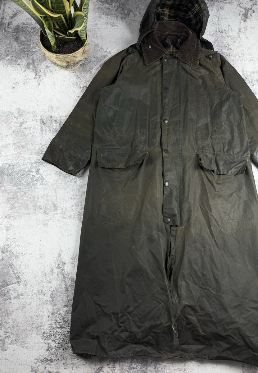 Men Vintage Barbour A160 Burghley C38/97cm Waxed Green Men Vintage Barbour A160 Burghley C38/97cm Waxed Green