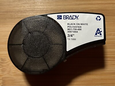 Lot of (4) Brady M21-750-488 Black-on-White Polyester Label Printer Cartridge