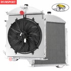 3.3L L4 Gas 3 Row Radiator+Shroud Fan Fit 1928-1929 Ford Model A Base Heavy Duty