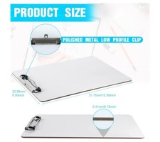 6 pcs Whiteboard clipboard low clip standard A4 letter size 12.5 x 9 inch