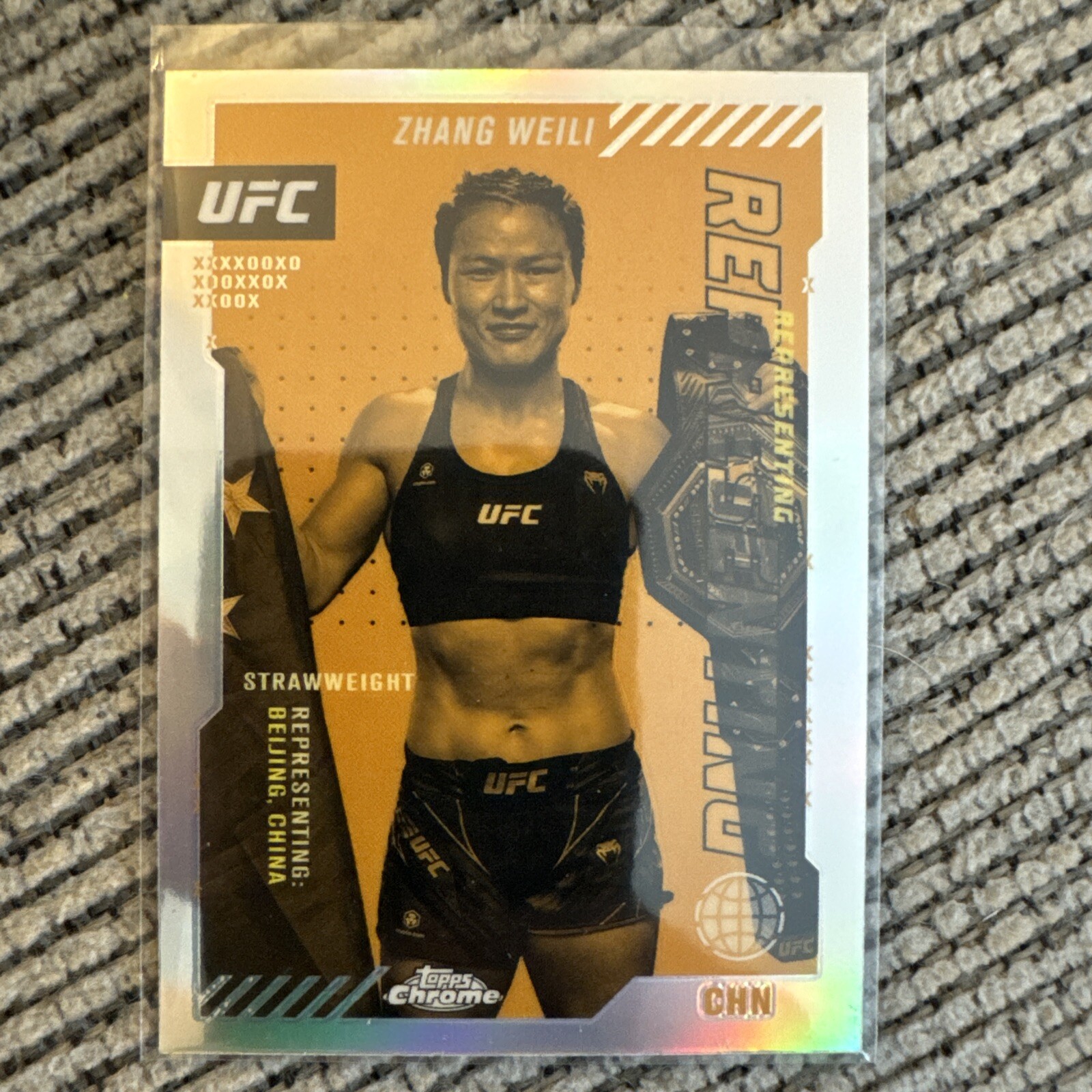 2024 Topps Chrome UFC Zhang Weili Representing SSP Strawweight