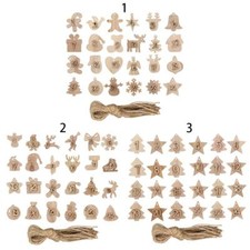 Christmas Advent Calendar Number Label Wooden Pendant Countdown Hanging Tags