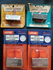 NOS VINTAGE WORKMAN  & MALLORY FAIL SAFE CIRCUIT BREAKER LOT FAD, FA5 CBT175