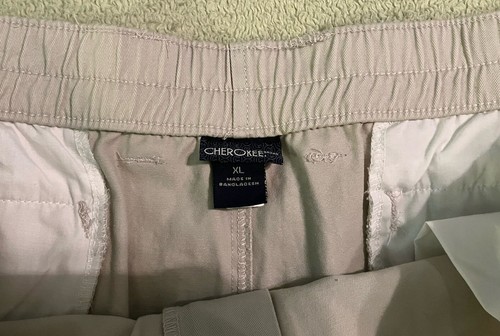 Mens Khaki Shorts by Cherokee size Xlarge with elastic in back of waist NWT - Picture 4 of 4