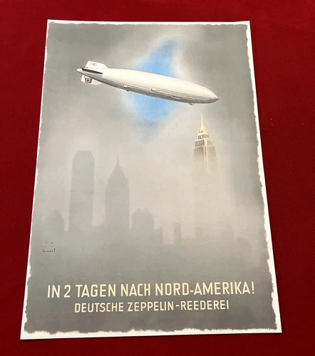 German Zeppelin shipping company Third Reich WW2 WWII Military Poster Print